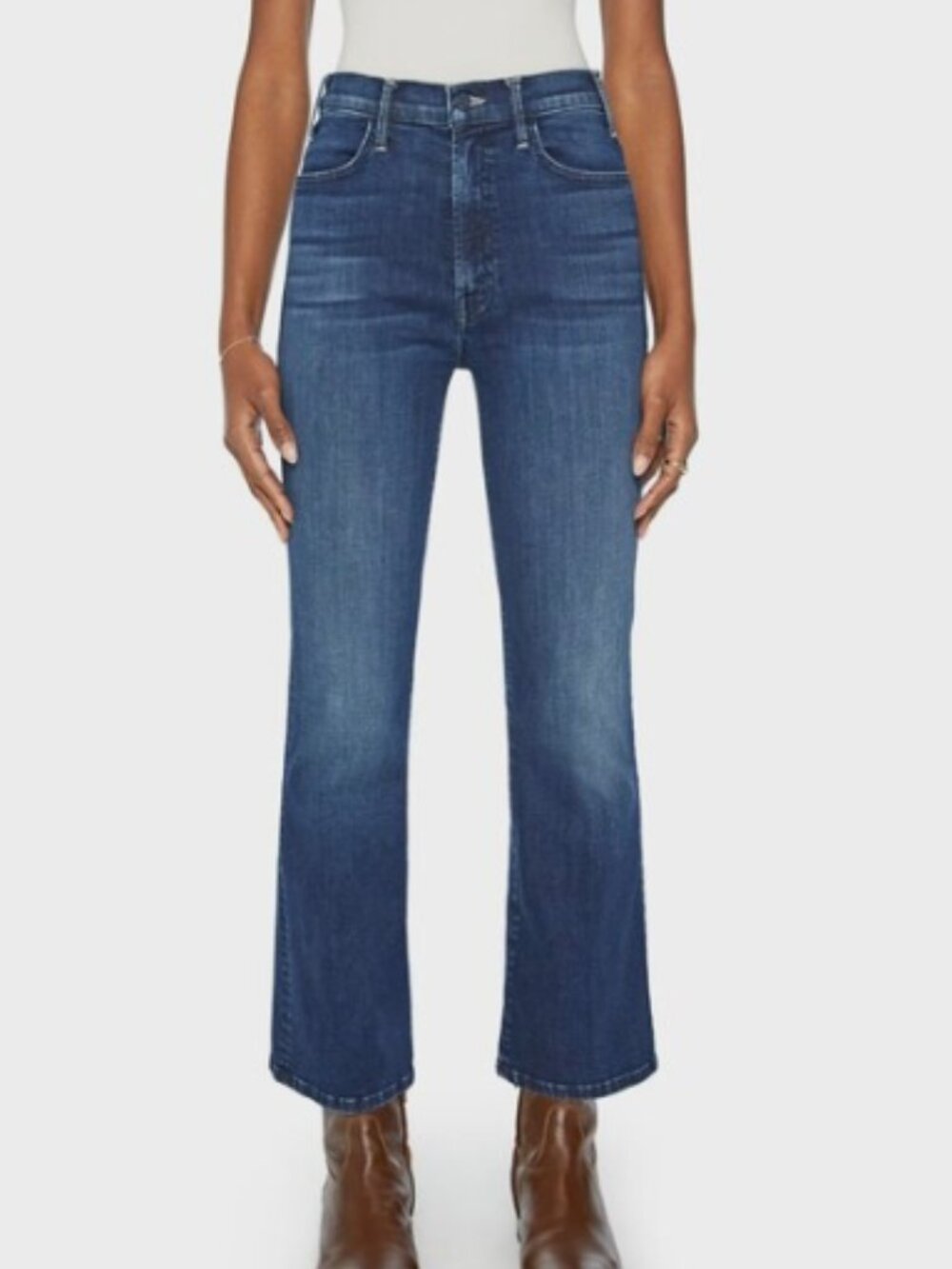 MOTHER The Hustler Ankle Jeans in Heirloom Dark Wash 26